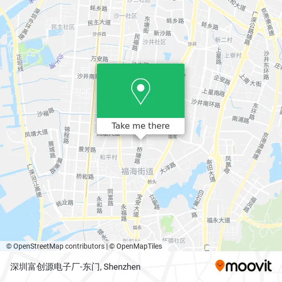 深圳富创源电子厂-东门 map