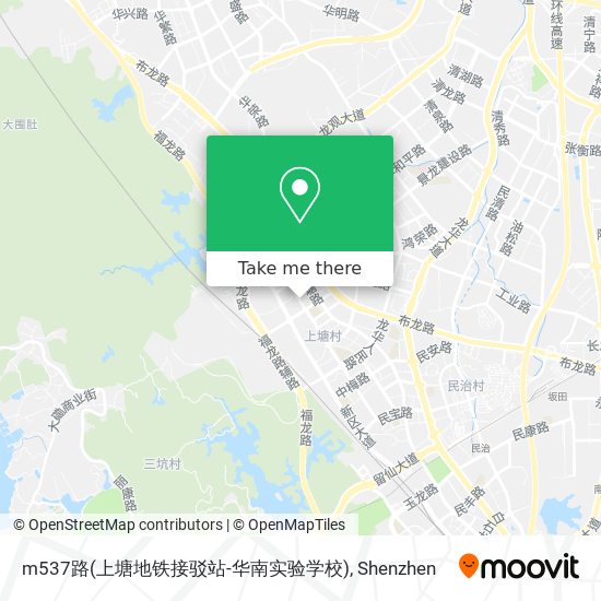 m537路(上塘地铁接驳站-华南实验学校) map