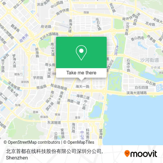 北京首都在线科技股份有限公司深圳分公司 map
