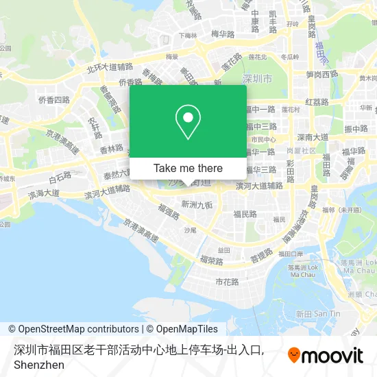 深圳市福田区老干部活动中心地上停车场-出入口 map
