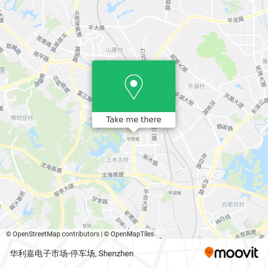 华利嘉电子市场-停车场 map