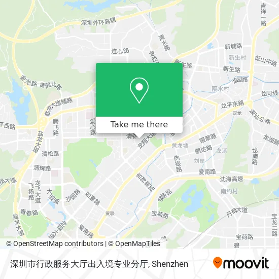 深圳市行政服务大厅出入境专业分厅 map