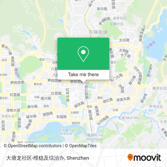 大塘龙社区-维稳及综治办 map