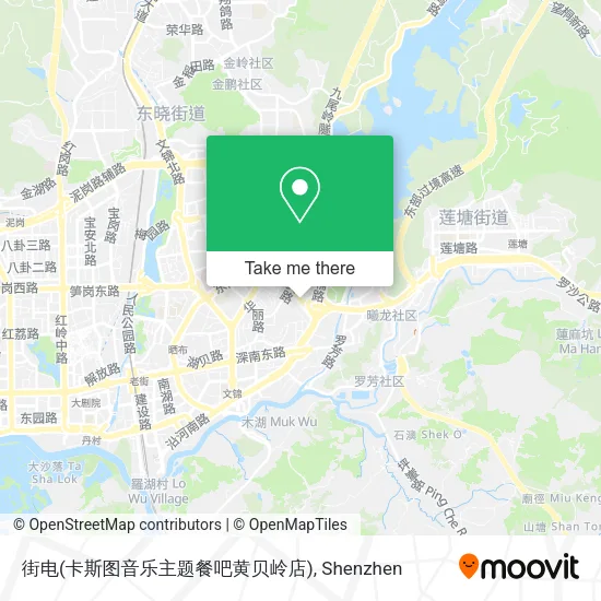 街电(卡斯图音乐主题餐吧黄贝岭店) map