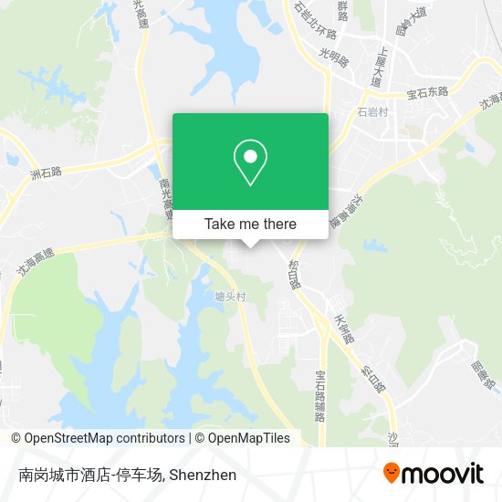 南岗城市酒店-停车场 map