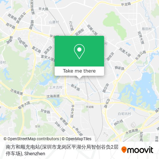 南方和顺充电站(深圳市龙岗区平湖分局智创谷负2层停车场) map