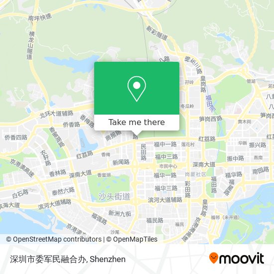 深圳市委军民融合办 map