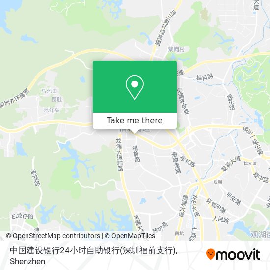 中国建设银行24小时自助银行(深圳福前支行) map