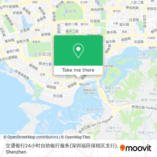 交通银行24小时自助银行服务(深圳福田保税区支行) map
