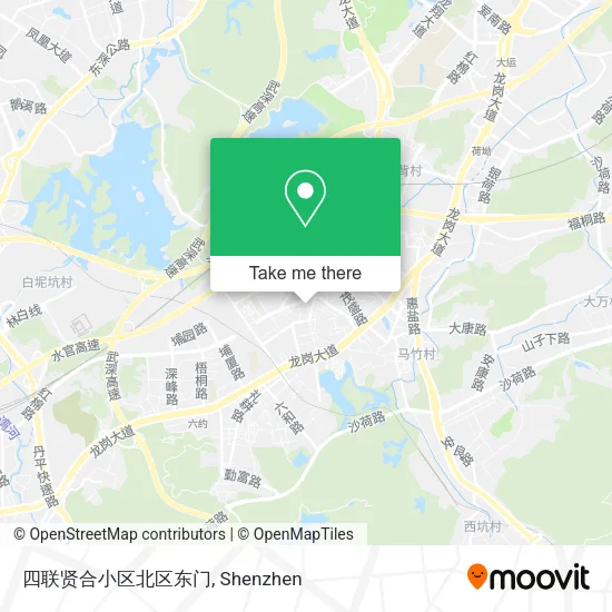 四联贤合小区北区东门 map