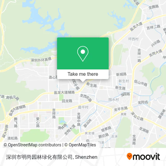 深圳市明尚园林绿化有限公司 map