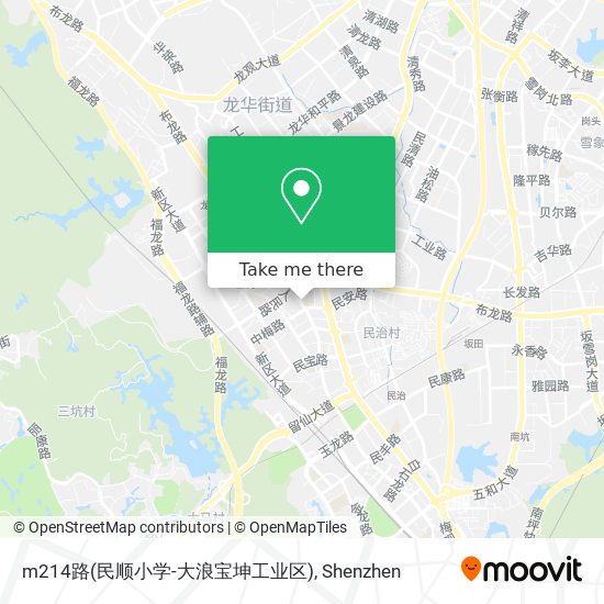 m214路(民顺小学-大浪宝坤工业区) map