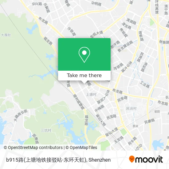 b915路(上塘地铁接驳站-东环天虹) map