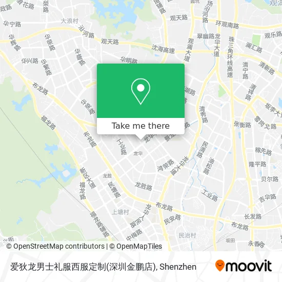 爱狄龙男士礼服西服定制(深圳金鹏店) map