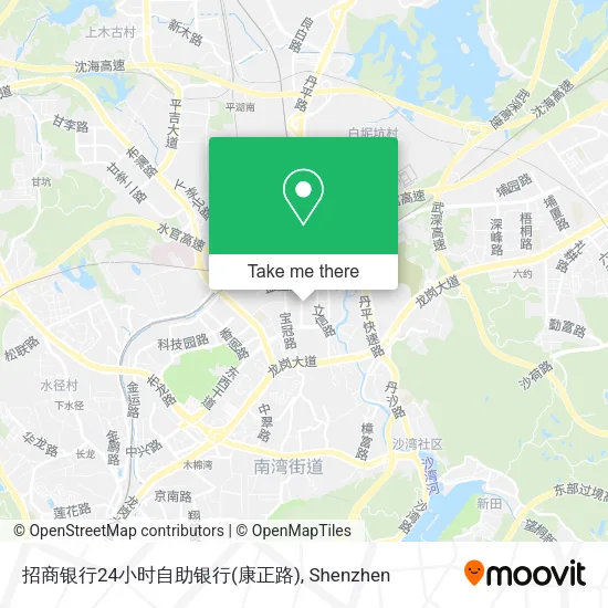 招商银行24小时自助银行(康正路) map