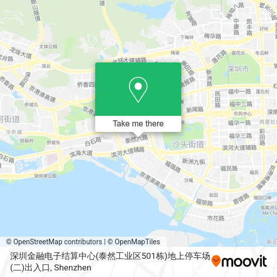 深圳金融电子结算中心(泰然工业区501栋)地上停车场(二)出入口 map