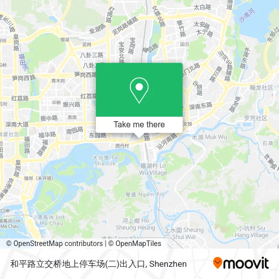 和平路立交桥地上停车场(二)出入口 map