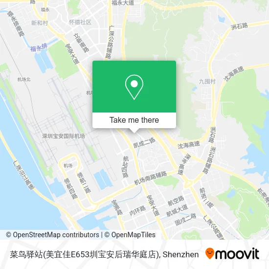 菜鸟驿站(美宜佳E653圳宝安后瑞华庭店) map