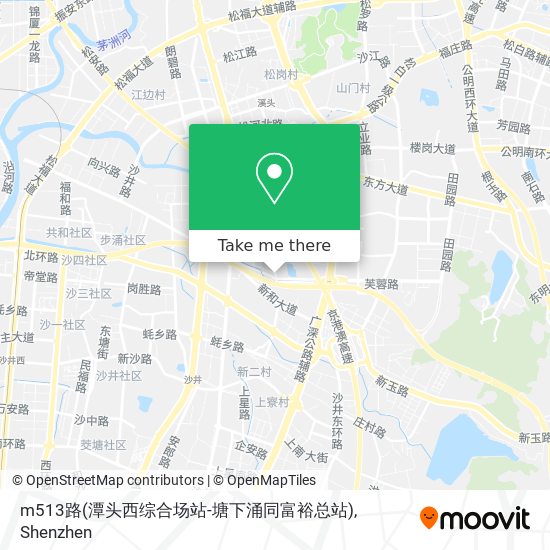 m513路(潭头西综合场站-塘下涌同富裕总站) map