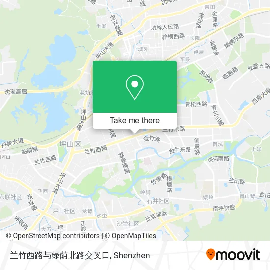 兰竹西路与绿荫北路交叉口 map