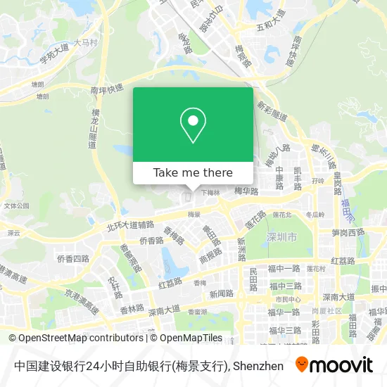 中国建设银行24小时自助银行(梅景支行) map