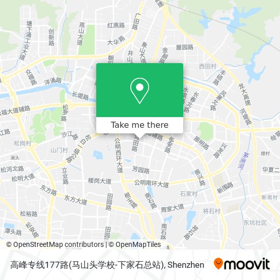 高峰专线177路(马山头学校-下家石总站) map