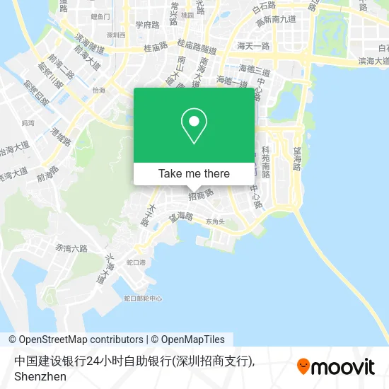 中国建设银行24小时自助银行(深圳招商支行) map