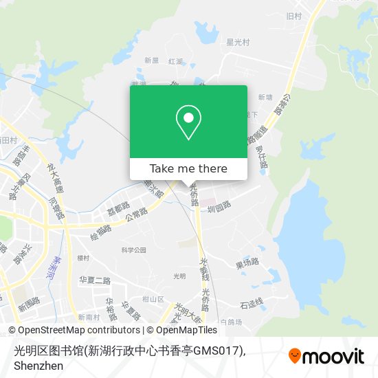 光明区图书馆(新湖行政中心书香亭GMS017) map