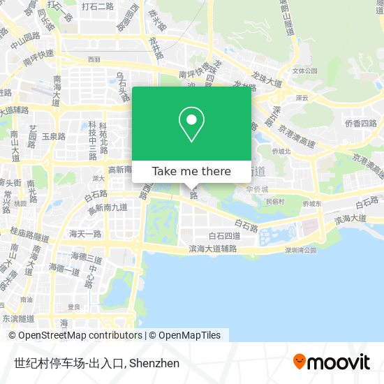 世纪村停车场-出入口 map