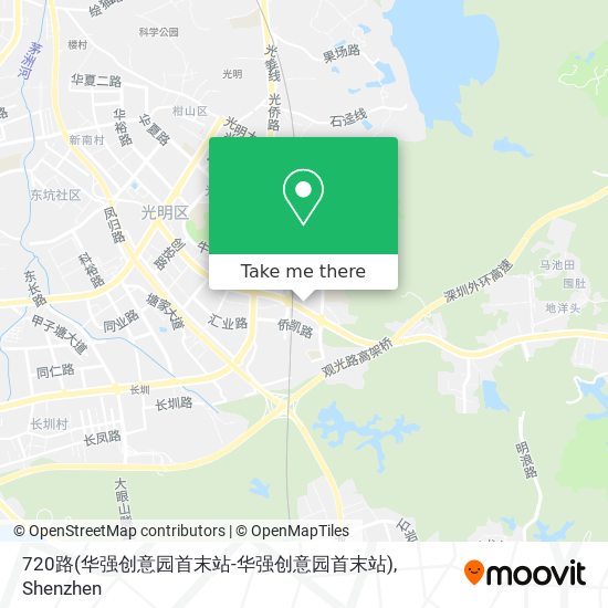 720路(华强创意园首末站-华强创意园首末站) map