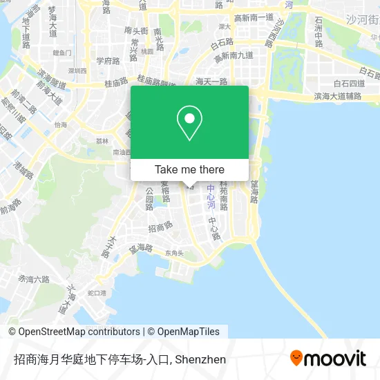 招商海月华庭地下停车场-入口 map