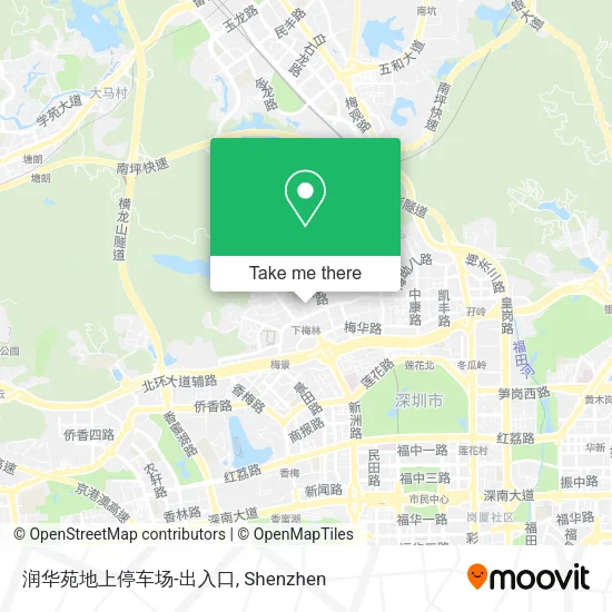 润华苑地上停车场-出入口 map