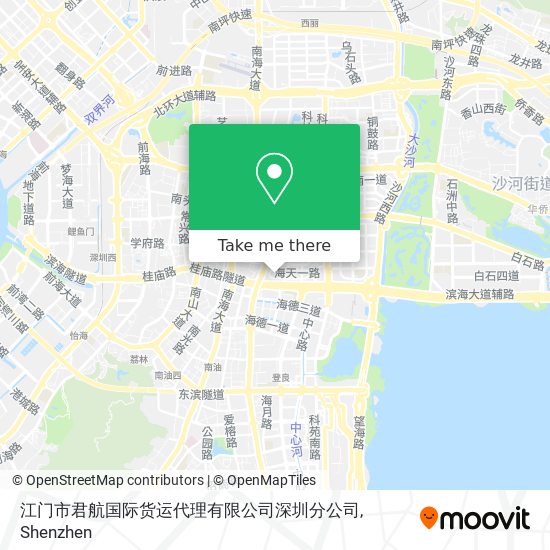 江门市君航国际货运代理有限公司深圳分公司 map