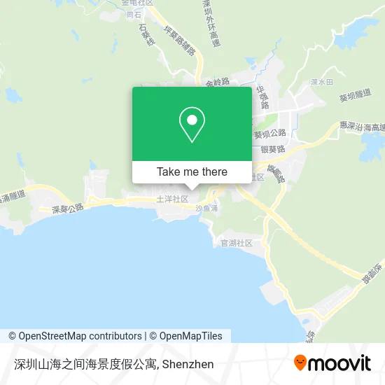 深圳山海之间海景度假公寓 map