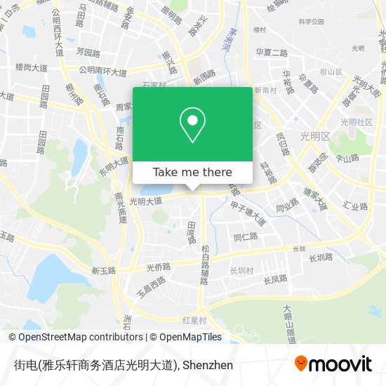 街电(雅乐轩商务酒店光明大道) map