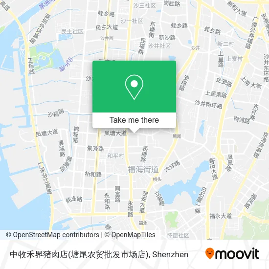 中牧禾界猪肉店(塘尾农贸批发市场店) map