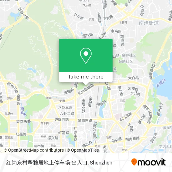红岗东村翠雅居地上停车场-出入口 map