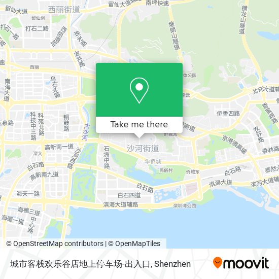 城市客栈欢乐谷店地上停车场-出入口 map