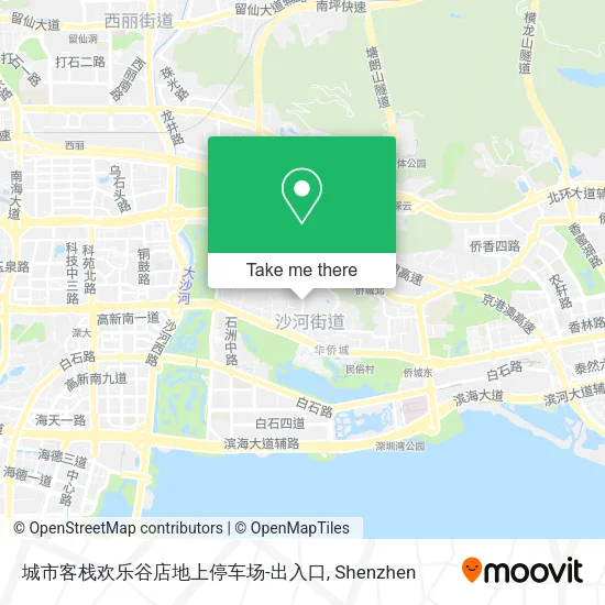 城市客栈欢乐谷店地上停车场-出入口 map