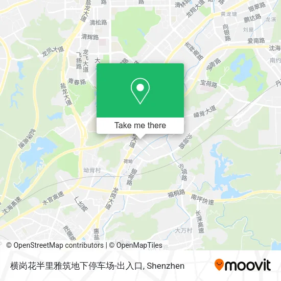横岗花半里雅筑地下停车场-出入口 map