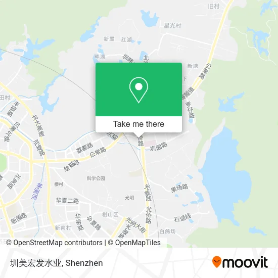 圳美宏发水业 map