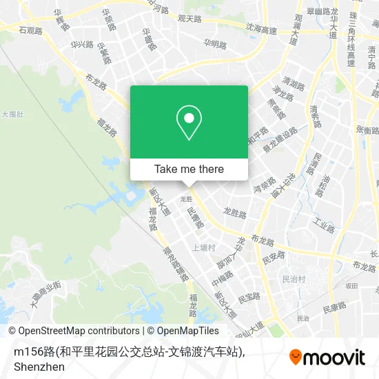 m156路(和平里花园公交总站-文锦渡汽车站) map