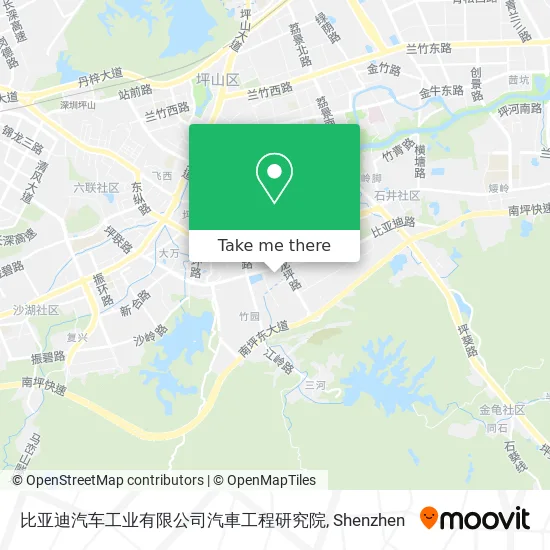 比亚迪汽车工业有限公司汽車工程研究院 map