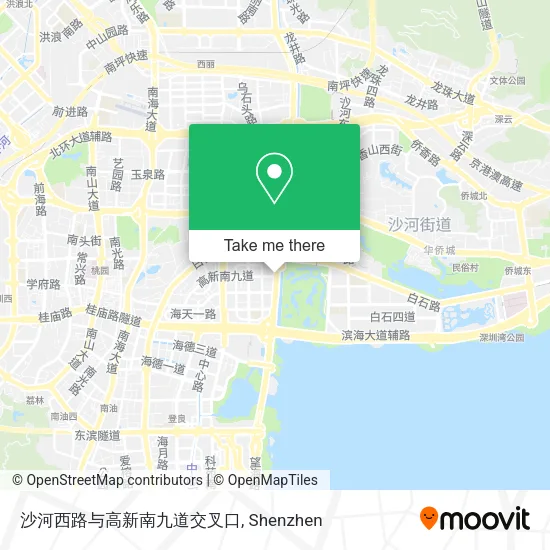 沙河西路与高新南九道交叉口 map