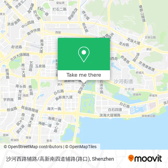 沙河西路辅路/高新南四道辅路(路口) map