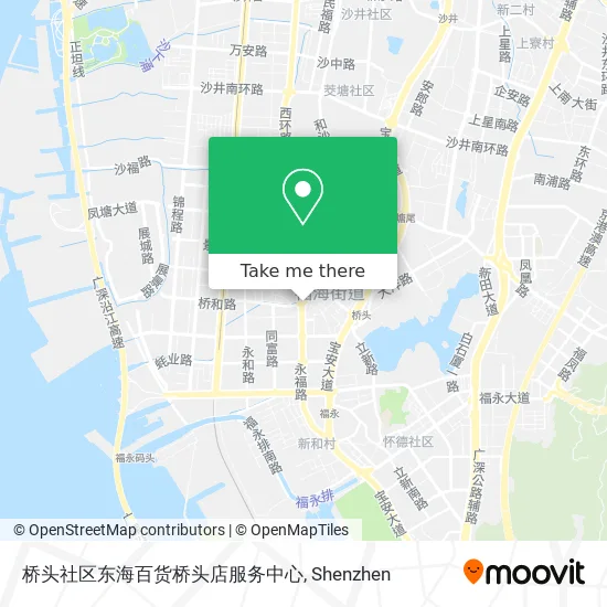 桥头社区东海百货桥头店服务中心 map