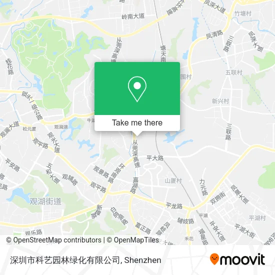 深圳市科艺园林绿化有限公司 map