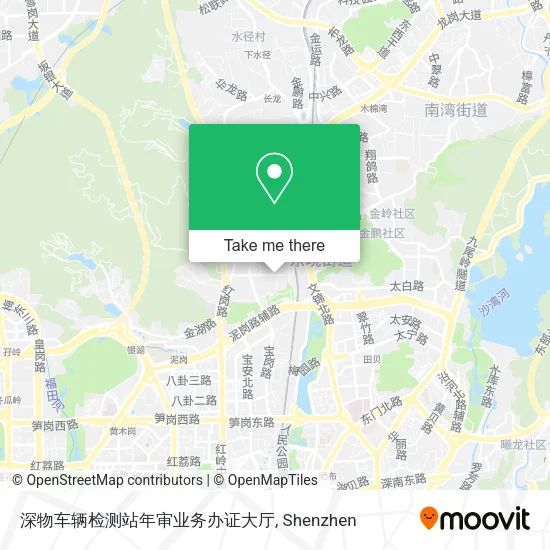 深物车辆检测站年审业务办证大厅 map