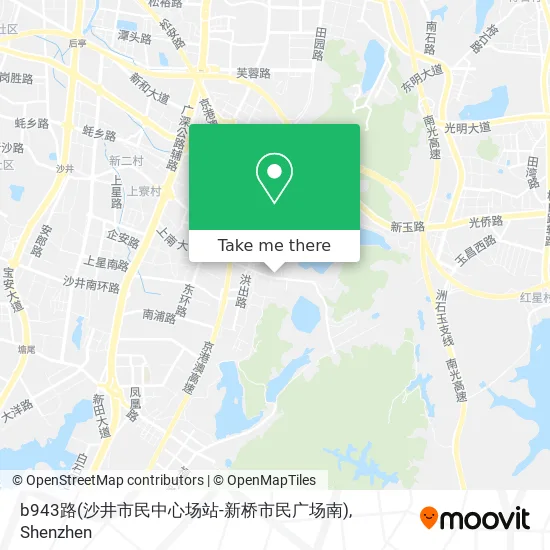 b943路(沙井市民中心场站-新桥市民广场南) map