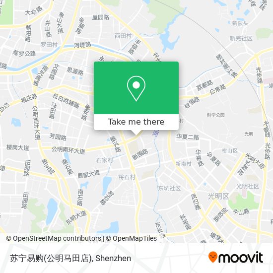 苏宁易购(公明马田店) map